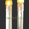 Светодиодная гирлянда на клипсе в форме свечи с эффектом матового пламени 13.1 м., 30 LED ламп, белый, Kaemingk, арт. 490801