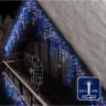 Светодиодная бахрома Rich LED, 3*0.9 м, сине-белая, мерцающая, прозрачный провод, арт. RL-i3*0.9F-T/BW