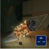 Светодиодная гирлянда Rich LED 10 м, 100 LED, 24 В, соединяемая, теплая белая, мерцающая, черный провод, арт. RL-S10CF-24V-B/WW