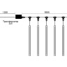 Гирлянда тающие сосульки, 5х1 м., 480LED, 24V, синий, Laitcom, арт. CCL480-10-1B 15-023