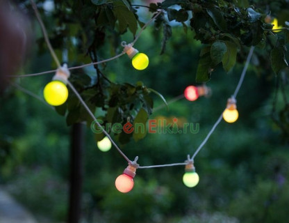 Светодиодная гирлянда из лампочек Веселая акварель 9,5 м, белый провод, арт. 490103