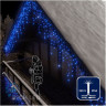 Светодиодная бахрома Rich LED, 3*0.9 м, синяя, мерцающая, прозрачный провод, арт. RL-i3*0.9F-T/B