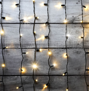 Электрогирлянда Занавес ALEDUS 2x1.5 м, черный провод, ПВХ, теплый белый, арт. C-BP-2x1.5M-WW