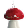 Елочное украшение Мухоморики - Папа 5 см., белый, красный, глянцевый, Kaemingk, арт. 633143/1