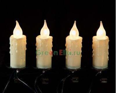 Светодиодная гирлянда на клипсе Тающая свеча 13.1 м., 30 LED ламп, теплый, Kaemingk, арт. 490832