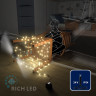 Светодиодная гирлянда Rich LED 10 м, 100 LED, 24 В, соединяемая, теплая белая, черный провод, арт. RL-S10C-24V-B/WW