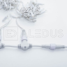 Электрогирлянда Занавес ALEDUS 2x3 м, белый провод, ПВХ, белый, с мерцанием, арт. C-WP-2x3M-W/F