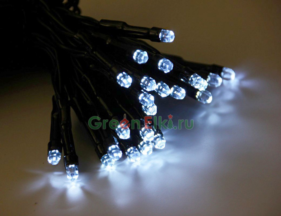 Светодиодная гирлянда на батарейках с контроллером 14.3 м., 192 LED ламп, холодный белый, Kaemingk, арт. 497160