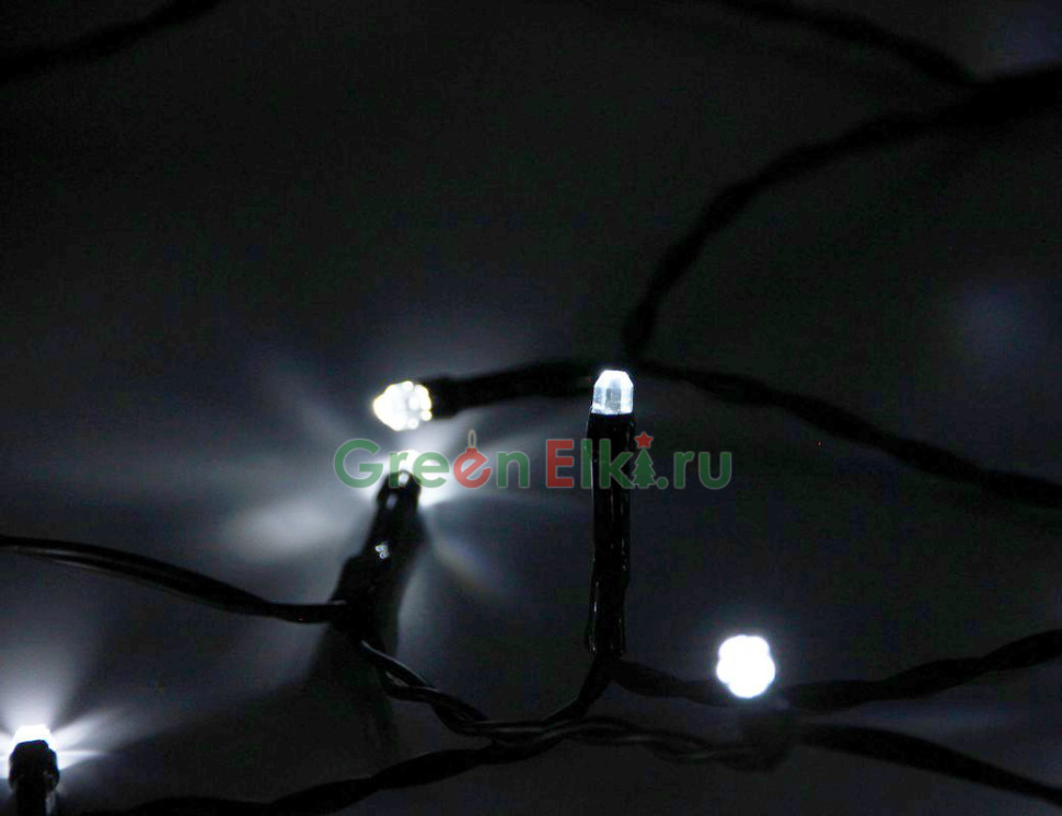 Светодиодная гирлянда на батарейках с контроллером 14.3 м., 192 LED ламп, холодный белый, Kaemingk, арт. 497160