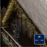 Светодиодная бахрома Rich LED, 3*0.9 м, теплая белая, мерцающая, черный провод, арт. RL-i3*0.9F-B/WW