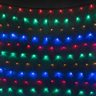 Светодиодная сеть, 2х2 м., черн. пр., мульти, LaitCom, арт. NTL256M-11-1М 17-019