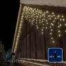 Светодиодная бахрома Rich LED, 3*0.9 м, теплая белая, черный резиновый провод, арт. RL-i3*0.9-RB/WW