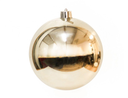 Пластиковый шар 300 мм., шампань, глянцевый, арт. 1131295