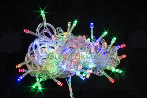 Светодиодная нить стандартная 200 led мульти 13,5 м.; прозр-пр, IP 20 (m.01.5T.200-)