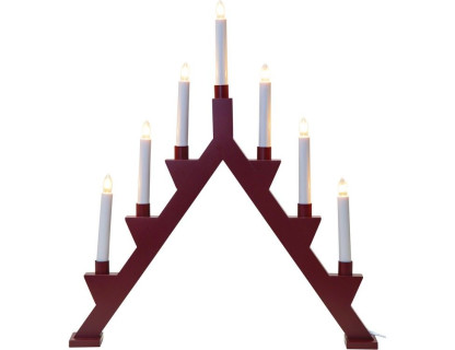 Декоративный светильник-горка Zack 53х47 см, 7 свечей, красный, арт. 243-17