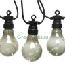 Светодиодная гирлянда в стиле ретро Светлячки в лампочках 9,5 м, черный провод, арт. 490176