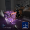 Светодиодная гирлянда Rich LED 10 м, 100 LED, 24 В, соединяемая, фиолетовая, прозрачный провод, арт. RL-S10C-24V-T/V