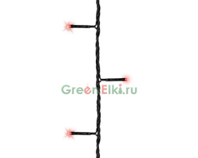 Светодиодная гирлянда с контроллером 13.5 м., 180 LED ламп, красный, Kaemingk, арт. 494150