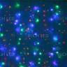 Светодиодный занавес Rich LED 2*1.5 м, облегченный, мульти, полностью мерцающий, прозрачный провод, арт. RL-CS2*1.5FF-T/M