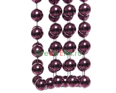 Бусы пластиковые Гигант 20 мм.*270 см., фиолетовые, Kaemingk, арт. 001844 