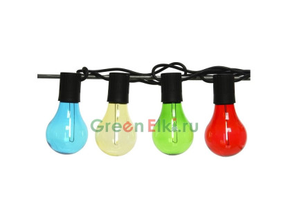 Светодиодная гирлянда из лампочек Яркая вечеринка 9,5 м, черный провод, арт. 492289