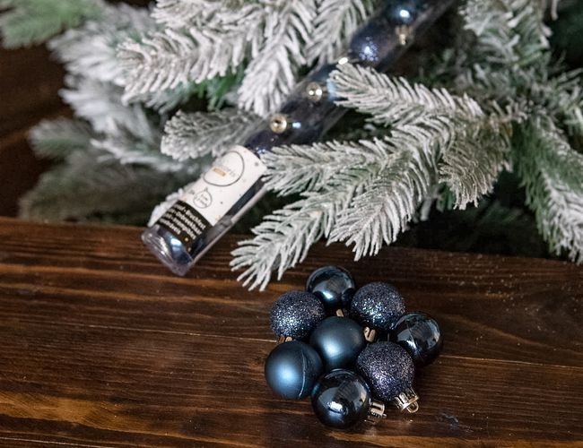 Набор пластиковых шаров Миниатюрные 30 мм., синий, 15 шт., mix, Kaemingk, арт. 021680