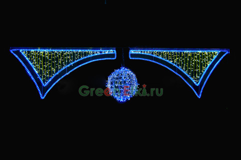 Светодиодная перетяжка Триумфальная арка, 400х110 см, 220V  