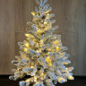 Искусственная ель Александрийская заснеженная 90 см., 70 теплых-белых Led ламп, арт. 209090