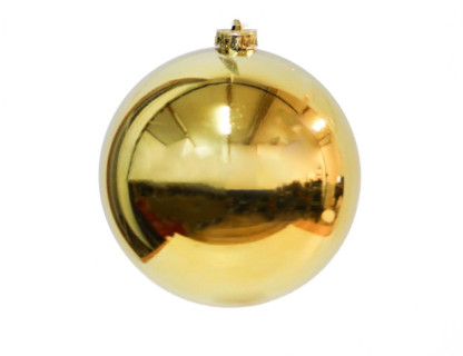 Пластиковый шар 150 мм., золотой, глянцевый, арт. JNP140655