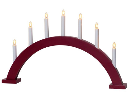 Декоративный светильник-горка Trapp 34х57 см, 7 свечей, красный, арт. 230-35