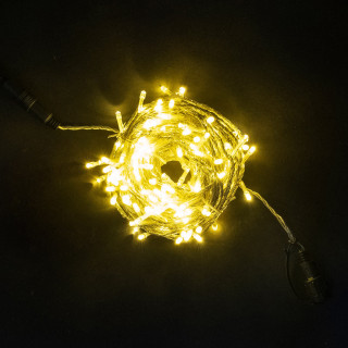 Светодиодная нить, 20 м., 200 LED, 24V, селикон, прозр. пр., шампань, LaitCom, арт. EST200-10-1CH 05-037