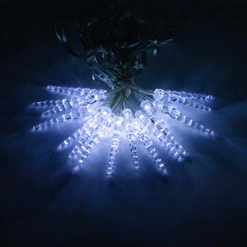 Светодиодная гирлянда Сосульки 9, 24V, 5 м., 16 Led, белый, Laitcom, арт. IC9.16-10-1W 15-030