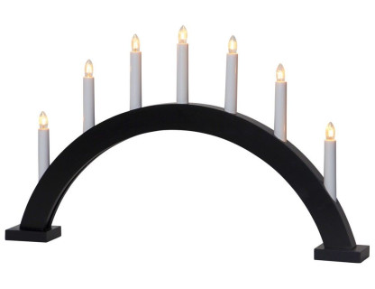 Декоративный светильник-горка Trapp 34х57 см, 7 свечей, черный, арт. 230-32