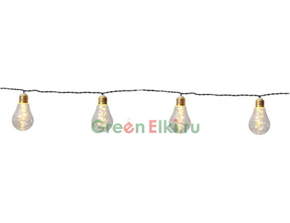 Светодиодная гирлянда в стиле ретро Glow лампочки 3,6 м, черный провод, арт. 476-33