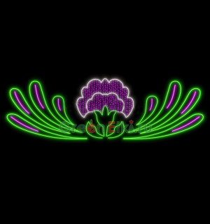 Светодиодная перетяжка Лотос, 400х110 см, 220V  