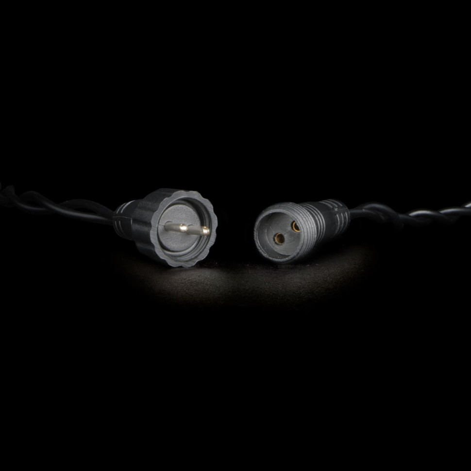 Светодиодная нить, 10 м., мерцает белый диод, черн. пр., экстра тепло белый, Laitcom, арт. PST100BLW-11-1EWW 05-298