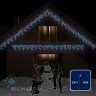Светодиодная бахрома Rich LED, 3*0.5 м, белая, черный провод, арт. RL-i3*0.5-B/W