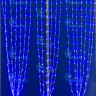 Светодиодный занавес водопад Rich LED 2*3 м, синий, 585 LED, 220 В, прозрачный провод, арт. RL-WF2*3C3/2-585-T/B