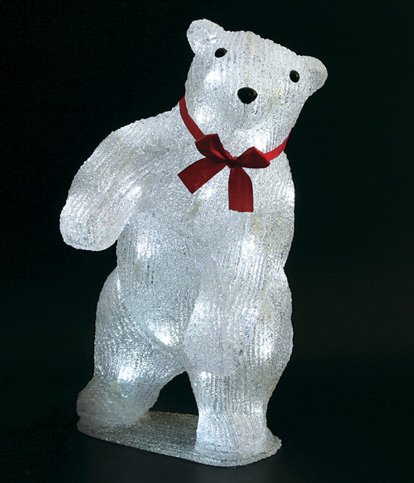 Светодиодная фигура Медведь, 36 см., 40 Led, белый, LaitCom, арт. AS40A-2W 14-053