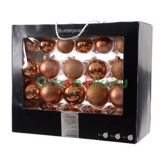 Набор пластиковых шаров Праздничный стиль, 42 шт., бронзовый, KAEMINGK, арт. 155290