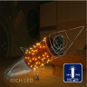 Светодиодная гирлянда Rich LED 10 м, 100 LED, 24В, соединяемая, влагозащитный колпачек, желтая, мерцающая, прозрачный провод, арт. RL-S10CF-24V-CT/Y