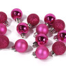 Набор пластиковых шаров Миниатюрные 30 мм., фуксия, 14 шт., mix, Kaemingk, арт. 020483