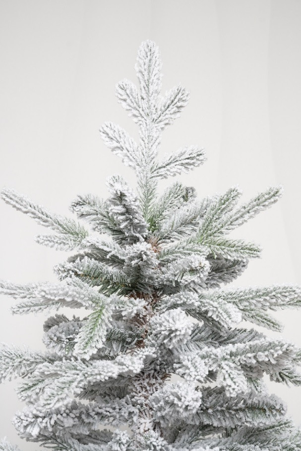 Искусственная елка Сибирская заснеженная 240 см., литые ветки + пвх, арт. 66240