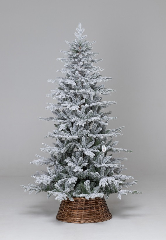 Искусственная елка Сибирская заснеженная 240 см., литые ветки + пвх, арт. 66240