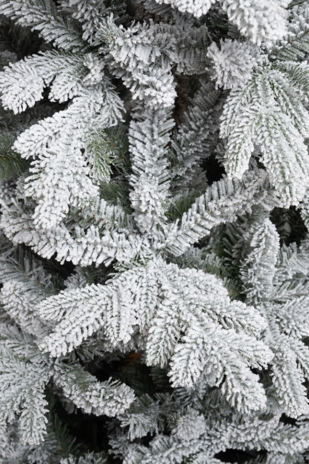 Искусственная елка Сибирская заснеженная 240 см., литые ветки + пвх, арт. 66240