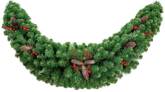 Хвойный сваг Грация с шишками и ягодами 100 см., арт. 52002