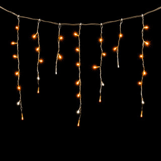 Светодиодная гирлянда Бахрома, 4,9х0,5 м., мерцает белый диод, прозрачный пр., теплый белый, LaitCom, арт. PIL240BLW-10-2WW 02-141