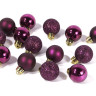 Набор пластиковых шаров Миниатюрные 30 мм., фиолетовый, 14 шт., mix, Kaemingk, арт. 020474