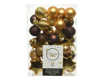 Набор пластиковых украшений Россыпь радости, 30 - 43 мм., 33 шт., mix цветов и текстур Kaemingk, арт. 171980