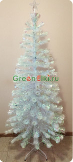 Ель белая-радужная оптоволоконная со светодиодами 150 см. 